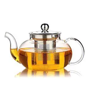 Glass Teapot with Stainless Steel Infuser & Lid, Borosilicate Glass Tea Pot Stovetop Safe, Blooming & Loose Leaf Teapots, 27 Oz Glass Teapot with Stainless Steel Infuser & Lid, Borosilicate Glass Tea Pot Stovetop Safe, Blooming & Loose Leaf Teapots, 27 Oz