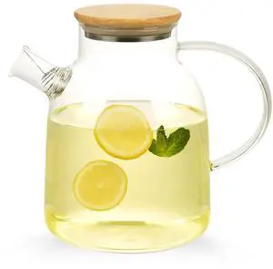 Clear Glass Teapot Glass Pots for Cooking on Stove Clear Teapots with Infuser for Loose tea, Kettle Teapot for Loose Leaf for Boiling Water - 60oz Clear Glass Teapot Glass Pots for Cooking on Stove Clear Teapots with Infuser for Loose tea, Kettle Teapot for Loose Leaf for Boiling Water - 60oz