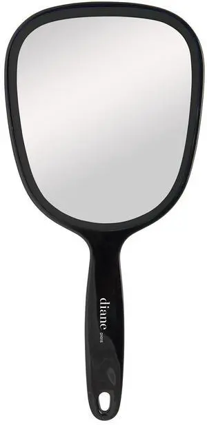 Standard Handheld Mirror with Handle, Single-Sided 1X Mirror for Makeup, Hair Styling, Makeup Application, Shaving, Skincare & Everyday Grooming, Compact Travel Mirror, Black, 5" x 11" Standard Handheld Mirror with Handle, Single-Sided 1X Mirror for Makeup, Hair Styling, Makeup Application, Shaving, Skincare & Everyday Grooming, Compact Travel Mirror, Black, 5" x 11"