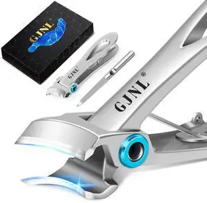 Toenail Clippers for Seniors Toenails, Heavy Duty Nail Clippers for Men Thick Nails with Wide Jaw Opening, Slanted Curved Large Fingernail Clippers, Sliver Toenail Clippers for Seniors Toenails, Heavy Duty Nail Clippers for Men Thick Nails with Wide Jaw Opening, Slanted Curved Large Fingernail Clippers, Sliver