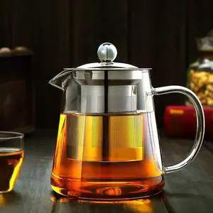 Glass Teapot with Removable Stainless Steel Infuser, Borosilicate Glass Tea Pot with Strainer,for Blooming Tea & Loose Leaf Tea, Microwave & Stovetop Safe (33OZ) Glass Teapot with Removable Stainless Steel Infuser, Borosilicate Glass Tea Pot with Strainer,for Blooming Tea & Loose Leaf Tea, Microwave & Stovetop Safe (33OZ)