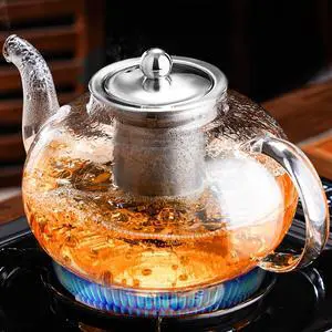 Glass Teapot Stovetop 40 OZ/1200ml, Borosilicate Clear Tea Kettle with Removable 18/8 Stainless Steel Infuser, Teapot Blooming and Loose Leaf Tea Maker Tea Brewer for Camping, Travel Glass Teapot Stovetop 40 OZ/1200ml, Borosilicate Clear Tea Kettle with Removable 18/8 Stainless Steel Infuser, Teapot Blooming and Loose Leaf Tea Maker Tea Brewer for Camping, Travel