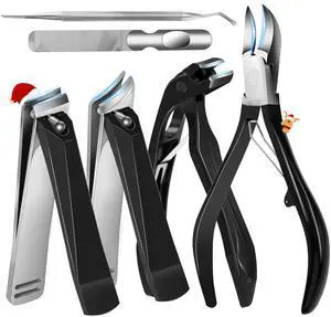 Toenail Clippers for Adults 6-in-1 Thick & Ingrown Toenail Clippers Set, Large Straight & Slanted Nail Clippers, Heavy Duty Wide Jaw Nail Cutter with Long Handle for Men and Women Toenail Clippers for Adults 6-in-1 Thick & Ingrown Toenail Clippers Set, Large Straight & Slanted Nail Clippers, Heavy Duty Wide Jaw Nail Cutter with Long Handle for Men and Women