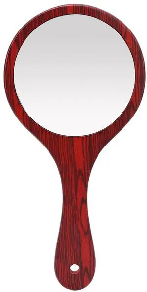 Vintage Hand Mirror Wooden Handle Barber Hairdressing Handheld Mirror for Makeup Salon with Hanging Hole (1) Vintage Hand Mirror Wooden Handle Barber Hairdressing Handheld Mirror for Makeup Salon with Hanging Hole (1)
