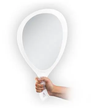 Salon Professional Extra Large Hand Mirror with Handle, 10" W x 19" L, Multi-Purpose Oval Handheld Mirror with New Distortion-Free Reflection (1, White, Large (Pack of 1)) Salon Professional Extra Large Hand Mirror with Handle, 10" W x 19" L, Multi-Purpose Oval Handheld Mirror with New Distortion-Free Reflection (1, White, Large (Pack of 1))