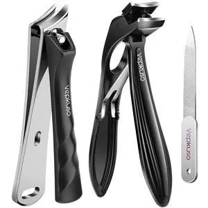 Toenail Clippers for Thick Nails, Professional Nail Clippers Set with Catcher, Stainless Steel Heavy Duty Nail Cutter for Ingrown Toenails, Seniors, Men&Pregnant Women Toenail Clippers for Thick Nails, Professional Nail Clippers Set with Catcher, Stainless Steel Heavy Duty Nail Cutter for Ingrown Toenails, Seniors, Men&Pregnant Women