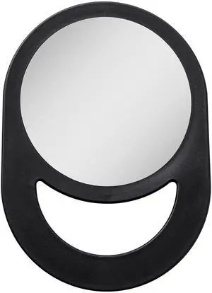 10"x7" Oblong Hand Mirror 6" Dia. Round Glass Handheld Mirror Modern Ergonomic Handle Pill Shape Handheld Mirror 10"x7" Oblong Hand Mirror 6" Dia. Round Glass Handheld Mirror Modern Ergonomic Handle Pill Shape Handheld Mirror
