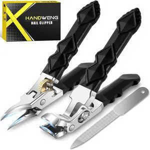 Toenail Clippers for Thick Toenails, Angled Head Large Toe Nail Clippers for Thick Nails for Men, Heavy Duty Slanted Nail Clippers with Wide Jaw, Ingrown Toenail Clippers with Long Handle Toenail Clippers for Thick Toenails, Angled Head Large Toe Nail Clippers for Thick Nails for Men, Heavy Duty Slanted Nail Clippers with Wide Jaw, Ingrown Toenail Clippers with Long Handle