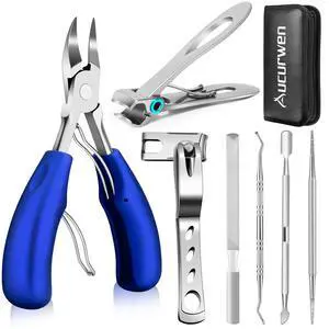 Toenail Clippers for Seniors Thick Toenails, Aucurwen Heavy Duty Toe Nail Clippers Adult Thick Nails Long Handle, Large Toenail Clippers for Thick Nails 7Pcs(Blue) Toenail Clippers for Seniors Thick Toenails, Aucurwen Heavy Duty Toe Nail Clippers Adult Thick Nails Long Handle, Large Toenail Clippers for Thick Nails 7Pcs(Blue)