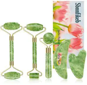 Jade Roller & Gua Sha Set 5-in-1, Full Body Massage Tools Jade Roller & Gua Sha Set 5-in-1, Full Body Massage Tools