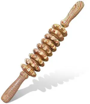 Wooden Massager Handheld Roller Trigger Point Massager Stick for Fascia, Cellulite, Muscle & Abdomen , Body Therapy Massager, Muscle Belly Relief Tool Wooden Massager Handheld Roller Trigger Point Massager Stick for Fascia, Cellulite, Muscle & Abdomen , Body Therapy Massager, Muscle Belly Relief Tool