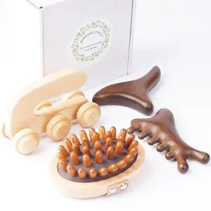 4Pcs Wood Therapy Massage Tools Lymphatic Drainage Massager Wooden Massager Body Sculpting Tools for Body gua sha,Anti-Cellulite,Pain Relief 4Pcs Wood Therapy Massage Tools Lymphatic Drainage Massager Wooden Massager Body Sculpting Tools for Body gua sha,Anti-Cellulite,Pain Relief