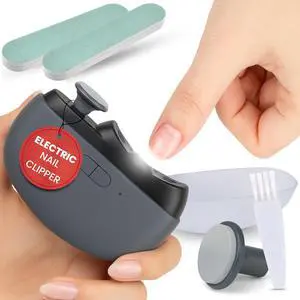 Electric Nail Clipper for Seniors & Adults, Automatic Nail Trimmer with LED Light, 2-Speed Safe Fingernail & Toenail Cutter, Rechargeable Nail Filer & Polisher for Easy Grooming Electric Nail Clipper for Seniors & Adults, Automatic Nail Trimmer with LED Light, 2-Speed Safe Fingernail & Toenail Cutter, Rechargeable Nail Filer & Polisher for Easy Grooming