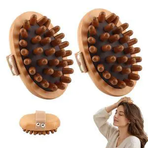 2 Pcs Meridian Massage Brush, Wooden Scalp Massage Tool for Muscle Pain Relief, Lymphatic Drainage, Body Shaping & Cellulite Reduction 2 Pcs Meridian Massage Brush, Wooden Scalp Massage Tool for Muscle Pain Relief, Lymphatic Drainage, Body Shaping & Cellulite Reduction