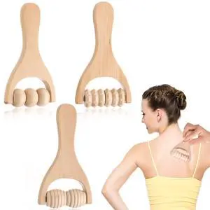 3Pcs Wooden Hand Massage Roller, Muscle Roller Stick, Manual Wood Therapy Massage Tools Massager Roller, for Relaxes Thigh, Leg, Hands Full Body Muscle Men Women 3Pcs Wooden Hand Massage Roller, Muscle Roller Stick, Manual Wood Therapy Massage Tools Massager Roller, for Relaxes Thigh, Leg, Hands Full Body Muscle Men Women