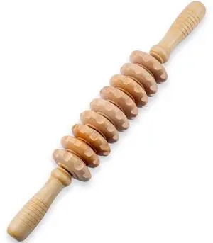Wooden Massage Roller for Body Shaping, Wood Therapy Roller with 9 Rotating Rollers, Anti-Cellulite Body Sculpting Massage Tool for Muscle Relaxation Wooden Massage Roller for Body Shaping, Wood Therapy Roller with 9 Rotating Rollers, Anti-Cellulite Body Sculpting Massage Tool for Muscle Relaxation