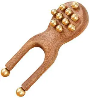 Scarab Acupressure Tool, Facial Massage Roller with 12 Brass Beads for Jaw Tension Relief, Trigger Point Massage, Facial & Neck Relaxation Scarab Acupressure Tool, Facial Massage Roller with 12 Brass Beads for Jaw Tension Relief, Trigger Point Massage, Facial & Neck Relaxation