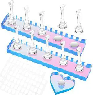 Nail Stand for Press Ons, Nail Holder for Painting Nails, Press on Nail Holder, 1 Heart Shaped Acrylic Magnetic Nail Stands for Nail Art with Double-sided Tape Home Salon DIY Display Supplies Nail Stand for Press Ons, Nail Holder for Painting Nails, Press on Nail Holder, 1 Heart Shaped Acrylic Magnetic Nail Stands for Nail Art with Double-sided Tape Home Salon DIY Display Supplies