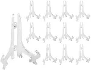 Plastic Easels 12 Pack Clear Easel Stands Easel Display Stand for Photo, Place Card, Collectibles, Light Items - Perfect for Wedding Cards, Party, Home, Party Decorations (3 Inches) Plastic Easels 12 Pack Clear Easel Stands Easel Display Stand for Photo, Place Card, Collectibles, Light Items - Perfect for Wedding Cards, Party, Home, Party Decorations (3 Inches)