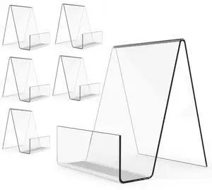 Acrylic Book Stand with Ledge,6PC 4 Inch Clear Acrylic Display Easel Transparent Display Stand Holder Tablet Holder for Displaying Books,Magazine,Plate,Pictures,Artworks, CDs Acrylic Book Stand with Ledge,6PC 4 Inch Clear Acrylic Display Easel Transparent Display Stand Holder Tablet Holder for Displaying Books,Magazine,Plate,Pictures,Artworks, CDs