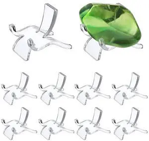 10 Packs Acrylic Triangle Display Holder - Clear Plastic Display Easel Stands for Geodes Rock Mineral Agate Fossil Coral Small Collectibles Display Stands, Small 10 Packs Acrylic Triangle Display Holder - Clear Plastic Display Easel Stands for Geodes Rock Mineral Agate Fossil Coral Small Collectibles Display Stands, Small
