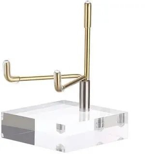 Adjustable Metal Arms Display Stand Easel with Acrylic Base Small Display Easel Holder for Fossil Coral Geodes Rock Mineral Agate Crystals Seashell and Small Collectibles, 2x2x3 inch Adjustable Metal Arms Display Stand Easel with Acrylic Base Small Display Easel Holder for Fossil Coral Geodes Rock Mineral Agate Crystals Seashell and Small Collectibles, 2x2x3 inch