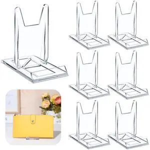 6 Packs Adjustable Purse Display Stand Clear Acrylic Handbag Stand Holder for Wallet Purses Handbag Bag Jewelry Display Organizer for Party Weddings Home Decoration Birthdays 6 Packs Adjustable Purse Display Stand Clear Acrylic Handbag Stand Holder for Wallet Purses Handbag Bag Jewelry Display Organizer for Party Weddings Home Decoration Birthdays