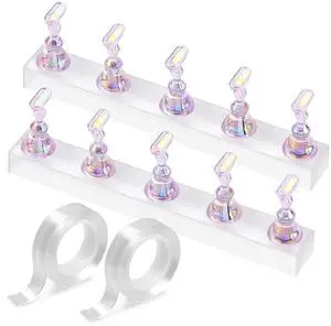 Nail Stand for Press On Acrylic Nails Art Display Stand Nail Holder for Painting Magnetic Nails Stand with Double-sided Tape for Home DIY Salon Supplie (Purple) Nail Stand for Press On Acrylic Nails Art Display Stand Nail Holder for Painting Magnetic Nails Stand with Double-sided Tape for Home DIY Salon Supplie (Purple)