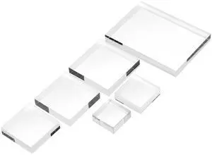 6Pcs Clear Acrylic Rectangle Blocks for Display, High Transparency Edge Polished Square Jewelry Display Pedestal Stands, Solid Crystal Ring Boutique Geodes Rock Crafts Display Holder for Rise 6Pcs Clear Acrylic Rectangle Blocks for Display, High Transparency Edge Polished Square Jewelry Display Pedestal Stands, Solid Crystal Ring Boutique Geodes Rock Crafts Display Holder for Rise
