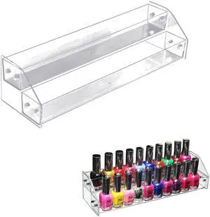 Nail Polish Organizer,2 Tier Clear Acrylic Nail Polish Holder,Trapezoid Nail Polish Display Rack Storage Rack,Storage Display Holder Table Stand,for Nail Polish Essential Oil Makeup Nail Polish Organizer,2 Tier Clear Acrylic Nail Polish Holder,Trapezoid Nail Polish Display Rack Storage Rack,Storage Display Holder Table Stand,for Nail Polish Essential Oil Makeup