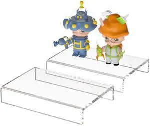 Acrylic Shelf Riser 6x3.9x1 pack of 2, Countertop Acrylic Display Storage Organizer for Shoes, Glasses, Plants, Home Decors, Perfume, Books, Dolls, 6x3.9x1 Inch Acrylic Shelf Riser 6x3.9x1 pack of 2, Countertop Acrylic Display Storage Organizer for Shoes, Glasses, Plants, Home Decors, Perfume, Books, Dolls, 6x3.9x1 Inch