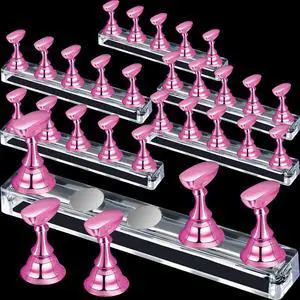 6 Sets Magnetic Nail Tip Display Holder Acrylic Display Stand Nail Tip Practice Art Training Stand for DIY Manicure Fingernail Salon(Light Pink) 6 Sets Magnetic Nail Tip Display Holder Acrylic Display Stand Nail Tip Practice Art Training Stand for DIY Manicure Fingernail Salon(Light Pink)