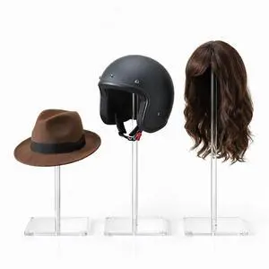 Clear Acrylic Hat Display Stand and Wig Stand, Hat Holder, Multi-Use Stand Clear Acrylic Hat Display Stand and Wig Stand, Hat Holder, Multi-Use Stand