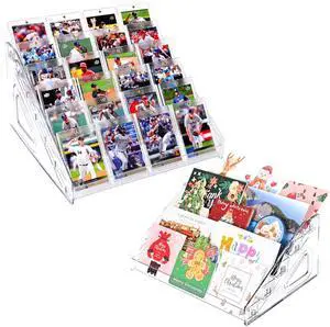 7 Tier 12" Acrylic Card Display Stand, Easy Clip-On Design, Versatile Display for Trading Cards, Graded Cards, PSA Cards, Baseball Cards, Sports Cards, and Business Cards and Stickers 7 Tier 12" Acrylic Card Display Stand, Easy Clip-On Design, Versatile Display for Trading Cards, Graded Cards, PSA Cards, Baseball Cards, Sports Cards, and Business Cards and Stickers