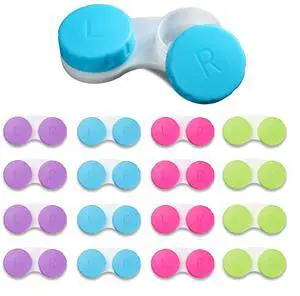 16 Pack Contact Lens Case Box, Colorful Bulk Box Holder Container, Contact Lens Case Set,Portable, Travel-Friendly 16 Pack Contact Lens Case Box, Colorful Bulk Box Holder Container, Contact Lens Case Set,Portable, Travel-Friendly
