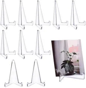 10 Pack Acrylic Easel Stand for Display Mini Plastic Plate Holder for Pictures Photo Frames Coins Cards Collection Small Display Easels for Table Desktop Home Office Decor(Clear) 10 Pack Acrylic Easel Stand for Display Mini Plastic Plate Holder for Pictures Photo Frames Coins Cards Collection Small Display Easels for Table Desktop Home Office Decor(Clear)