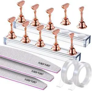 Metallic Nail Stand, Nail Holder For Painting Nails, Nail Kit, Press On Nail Stand, Nail Stand For Press Ons, Nail Tools For Nail Art, Nail Design Tools, Nail Art Tools, Rose Gold Metallic Nail Stand, Nail Holder For Painting Nails, Nail Kit, Press On Nail Stand, Nail Stand For Press Ons, Nail Tools For Nail Art, Nail Design Tools, Nail Art Tools, Rose Gold