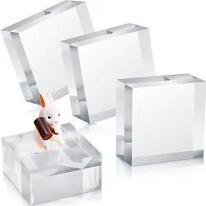 4 Pieces Acrylic Square Display Block 2 x 1 Inches Clear Polished Cube Jewelry Stand Ring Showcase Holder Base 4 Pieces Acrylic Square Display Block 2 x 1 Inches Clear Polished Cube Jewelry Stand Ring Showcase Holder Base
