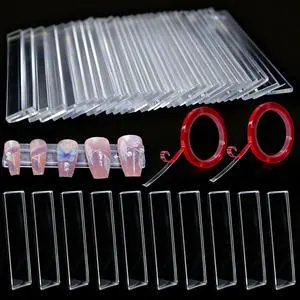 100PCS Transparent Acrylic Nail Art Display Stand-Press On Nail Art Fake Nail Tips Display Stand with 9.8ft Removable Double Sided Mounting Tape for Nail Salon Home Office Supply 100PCS Transparent Acrylic Nail Art Display Stand-Press On Nail Art Fake Nail Tips Display Stand with 9.8ft Removable Double Sided Mounting Tape for Nail Salon Home Office Supply