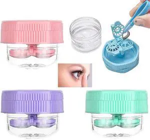 4 Pcs Manually Contact Lens Washer Cleaner Contact Lens Case Portable Rotation Contact Lens Cleaning Container for Everyday Use4color 4 Pcs Manually Contact Lens Washer Cleaner Contact Lens Case Portable Rotation Contact Lens Cleaning Container for Everyday Use4color
