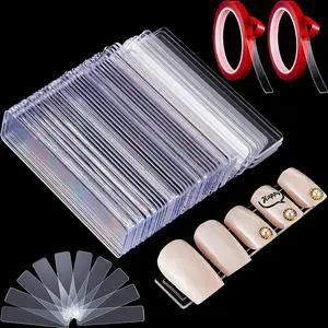 100 Pieces Transparent Nail Stand Nail Display Stand Holder Nail Boxes Packaging for Press On Nail Art Fake Nail Tips Practice Holder with 2 Rolls Double Sided Tapes for Nail Salon Home Office Supply 100 Pieces Transparent Nail Stand Nail Display Stand Holder Nail Boxes Packaging for Press On Nail Art Fake Nail Tips Practice Holder with 2 Rolls Double Sided Tapes for Nail Salon Home Office Supply