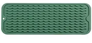 Silicone Dish Drying Mat for Multiple Usage,Easy clean,Eco-friendly,Heat-resistant Silicone Mat for Kitchen Counter,Sink,Bar,Bottle,or Cup Green M 17 inches x 6 inches Silicone Dish Drying Mat for Multiple Usage,Easy clean,Eco-friendly,Heat-resistant Silicone Mat for Kitchen Counter,Sink,Bar,Bottle,or Cup Green M 17 inches x 6 inches