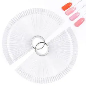 100 Pcs Nail Swatch Sticks with Ring, Clear Swatches for Gel Polish, Transparent Acrylic Practice Tips, Suitable for Displaying Colors, Training Nail Art for Beginners and Professionals 100 Pcs Nail Swatch Sticks with Ring, Clear Swatches for Gel Polish, Transparent Acrylic Practice Tips, Suitable for Displaying Colors, Training Nail Art for Beginners and Professionals
