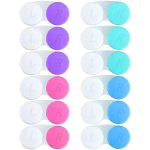 12PCS Contact Lens Case, Colorful Contact Lens Box Left/Right Eyes Holder Container, Outdoor Mini Contact Lens Soak Storage Kit for Travel&Home. 12PCS Contact Lens Case, Colorful Contact Lens Box Left/Right Eyes Holder Container, Outdoor Mini Contact Lens Soak Storage Kit for Travel&Home.