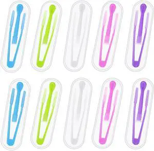 10 Pack Colorful Contact Lens Remover and Inserter Tool Case Set, Portable Tweezers with Soft Tip, Applicator for Soft Hard Contact Lenses 10 Pack Colorful Contact Lens Remover and Inserter Tool Case Set, Portable Tweezers with Soft Tip, Applicator for Soft Hard Contact Lenses