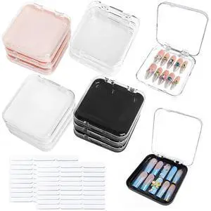 12 Pcs Press on Nail Packaging Box Press on Nail Storage Box for Press Ons with 60 Pcs Adhesive Double Sided Tape Acrylic Fake Nail Display Box False Nail Organizer Case for Home Salon Use 12 Pcs Press on Nail Packaging Box Press on Nail Storage Box for Press Ons with 60 Pcs Adhesive Double Sided Tape Acrylic Fake Nail Display Box False Nail Organizer Case for Home Salon Use