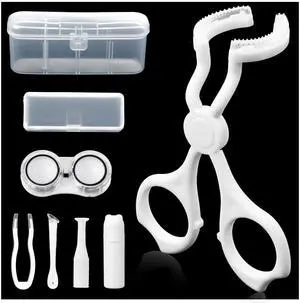Contact Lenses Applicator Tool Set, Contact Lens Applicator Tool with Eye Opener for Contacts, Contact Helper Insert/Remover, Tweezers, Soft Contact Lens Applicator Tool and Case Contact Lenses Applicator Tool Set, Contact Lens Applicator Tool with Eye Opener for Contacts, Contact Helper Insert/Remover, Tweezers, Soft Contact Lens Applicator Tool and Case