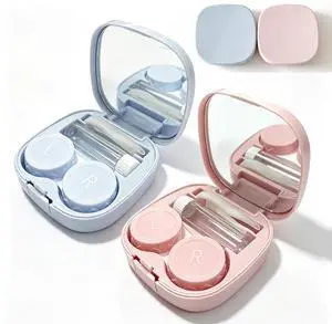 Contact Lens Case Travel Kit, Leakproof Cute Contact Lenses Applicator Remover Tool with Mirror Solution Bottle for Daily Outdoor (2 Pack) Contact Lens Case Travel Kit, Leakproof Cute Contact Lenses Applicator Remover Tool with Mirror Solution Bottle for Daily Outdoor (2 Pack)