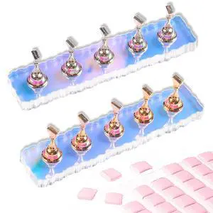 2 Set Nail Stand, Aurora Nail Holder for Painting Nail Stand for Press on with 96 Pcs Removable Mounting Tapes Nail Display Stand Nail Hand Practice Magnetic Nail Art Tools for Homes and Salons 2 Set Nail Stand, Aurora Nail Holder for Painting Nail Stand for Press on with 96 Pcs Removable Mounting Tapes Nail Display Stand Nail Hand Practice Magnetic Nail Art Tools for Homes and Salons