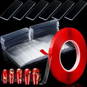 100 Pieces Nail Design Tips Display Stand Holder with 10 M Double Sided Tape Nail Design Practice Holder and Removable Mounting Tape for Home Wall office Decor 100 Pieces Nail Design Tips Display Stand Holder with 10 M Double Sided Tape Nail Design Practice Holder and Removable Mounting Tape for Home Wall office Decor